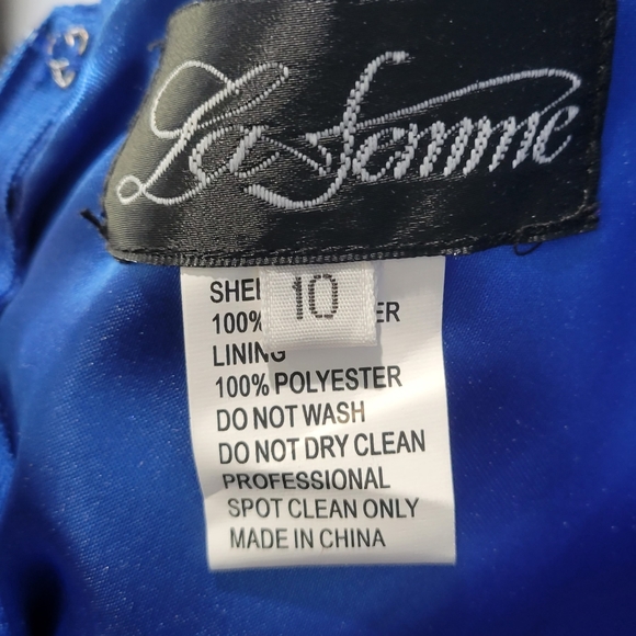 La Femme Electric Blue Formal Dress - Picture 6 of 10